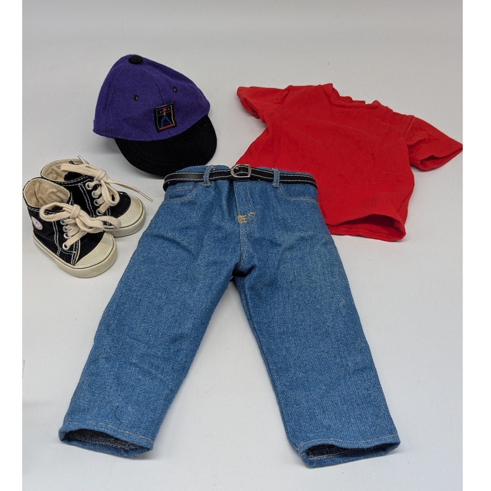 American Girl Today Pleasant Company Blue Jean Basics Doll Outfit Hat Shoes Belt